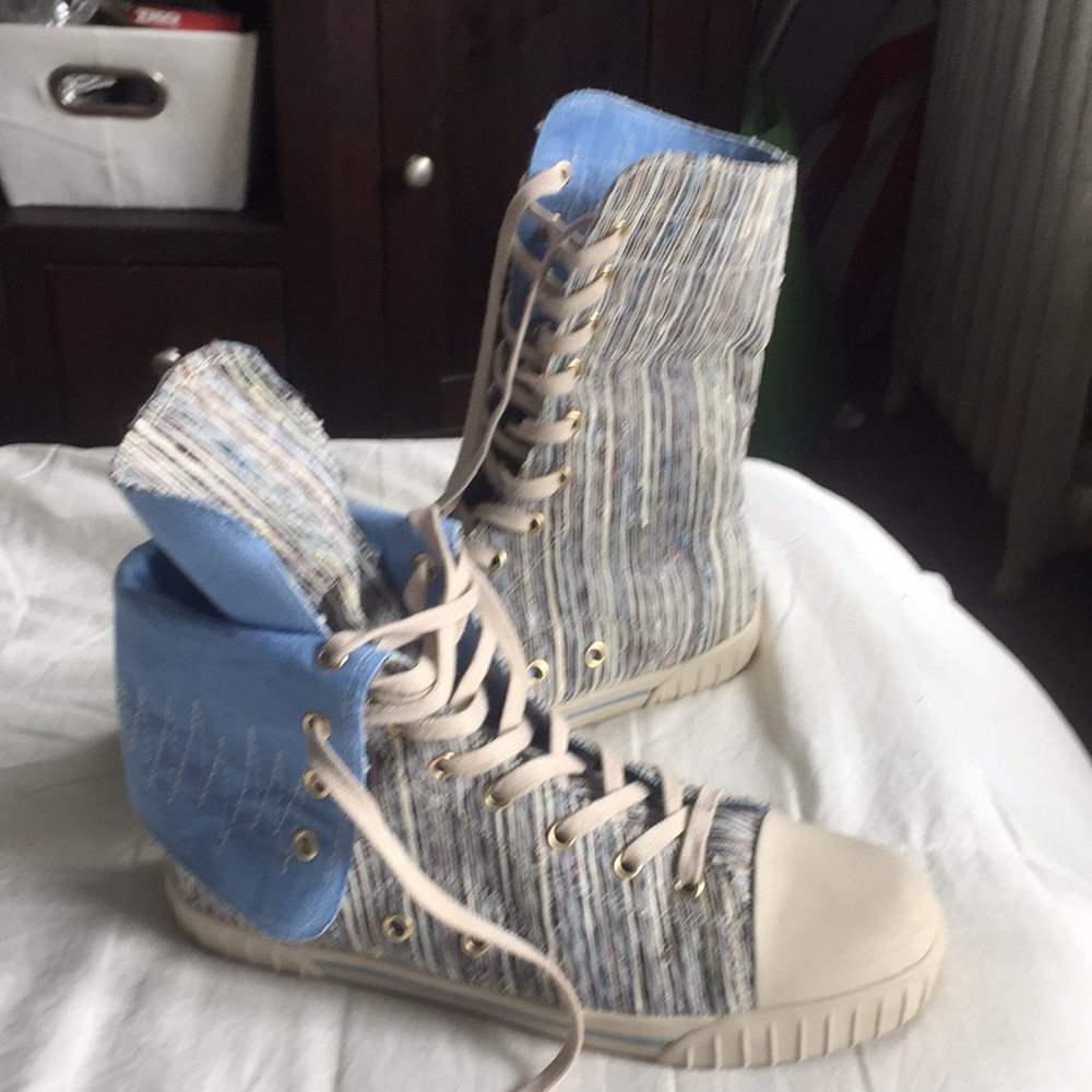 Gola multi colored fabric high tops